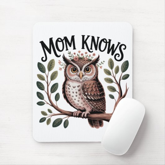 Mom Knows Mousepad (Mit Mouse)