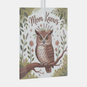 Mom Knows Ornament Aus Glas (Vorderseite Rechts)