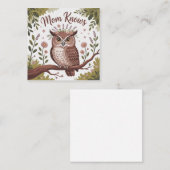 Mom Knows Quadratische Visitenkarte (Vorne/Hinten)