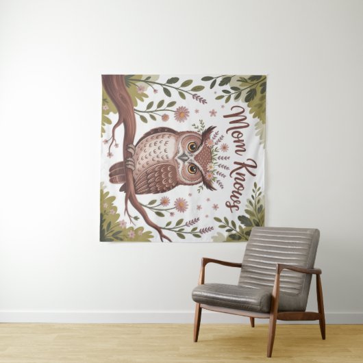 Mom Knows Wandteppich (Beispiel (Horizontal))