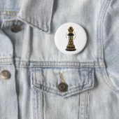 MOM Königin meines Lebens, Golden Script Black Che Button (Beispiel)