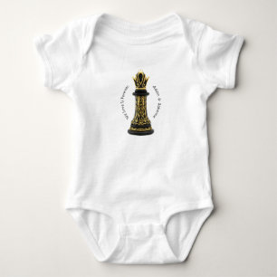 MOM Königin meines Lebens, Goldenes Skript Schwarz Baby Strampler
