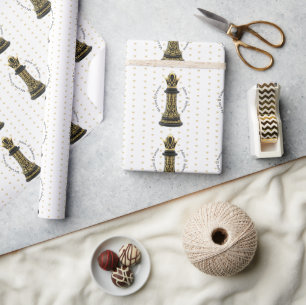 MOM Königin meines Lebens, Goldenes Skript Schwarz Geschenkpapier