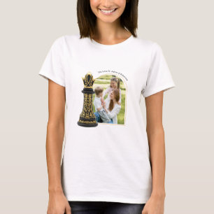 MOM Königin meines Lebens, Goldenes Skript schwarz T-Shirt