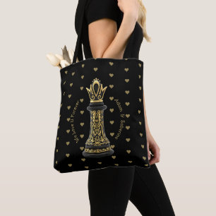 MOM Königin meines Lebens, Goldenes Skript Schwarz Tasche