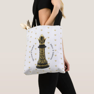 MOM Königin meines Lebens, Goldenes Skript schwarz Tasche
