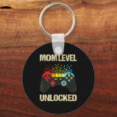 Mom Level Unlocked Funny New Mother Gamer Mothers  Schlüsselanhänger (Vorderseite)