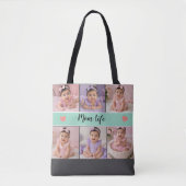 Mom Life 6 Photo Custom  Tasche (Vorderseite)