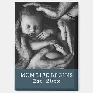 "'Mom Life Begins' Babyparty, Geburtstag, Mutterta Magnet