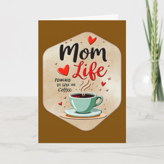 Mom Life Coffee Time – Minimal Design Karte (Vorderseite)