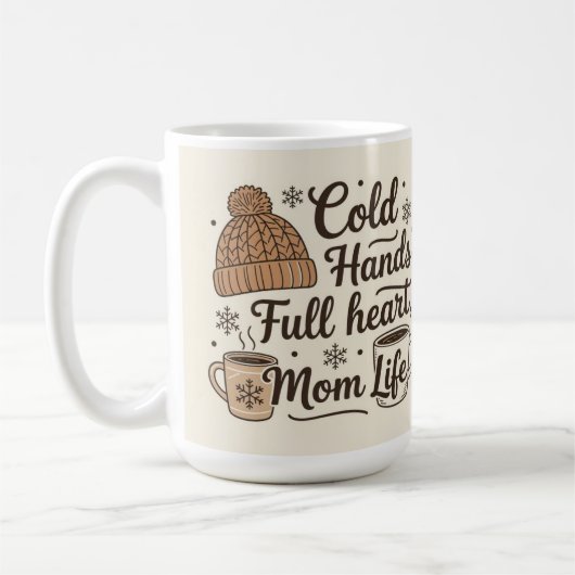 Mom life colds hands full heart kaffeetasse (Links)