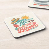 Mom Life in full bloom Cute Mama gift Getränkeuntersetzer (Linke Seite)