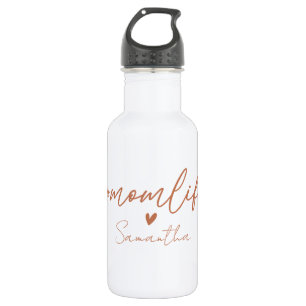 Mom Life - Rustikaler Charme Design Edelstahlflasche