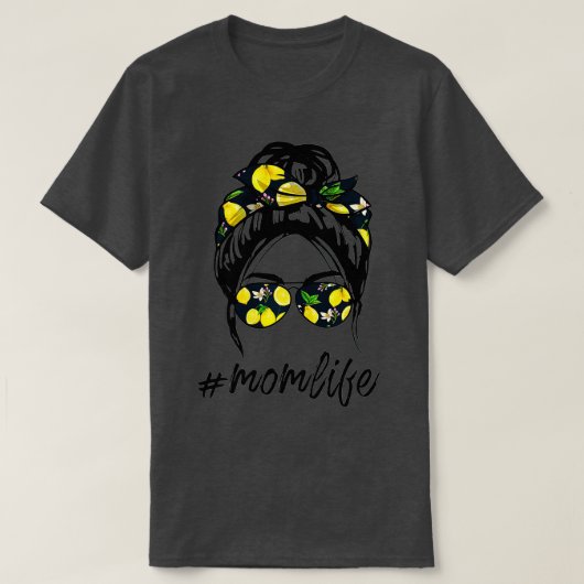 Mom Life s for women yellow lemon Sunglasses & Ban T-Shirt (Design vorne)