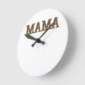 Mom Life Shirt Leopard Cheetah Print, Funny Mother Runde Wanduhr (Winkel)