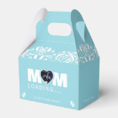 Mom Loading Photo Ultrasound Blue Baby Shower Geschenkschachtel (Vorderseite)