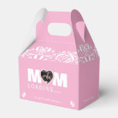 Mom Loading Photo Ultrasound Pink Baby Shower Geschenkschachtel (Vorderseite)