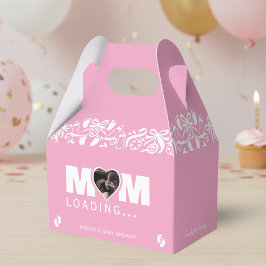 Mom Loading Photo Ultrasound Pink Baby Shower Geschenkschachtel