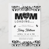 Mom Loading Ultrasound Photo Baby Shower Einladung (Vorderseite)