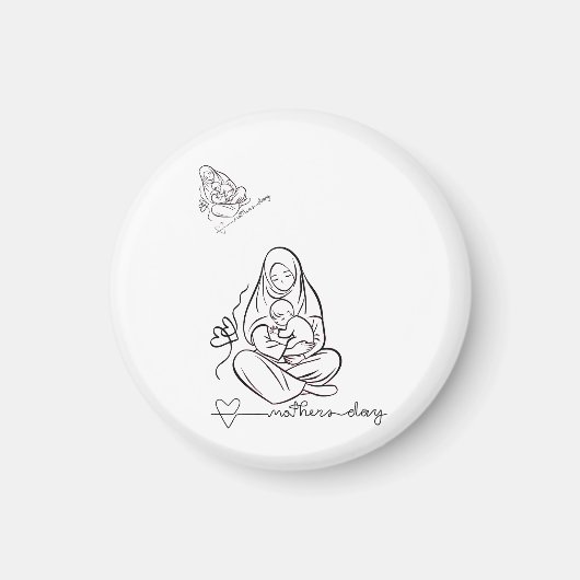 Mom Love  Beautiful Design Magnet (Vorne)