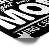 Mom Lung Cancer Awareness White Ribbon Family Supr Poster (Ecke)