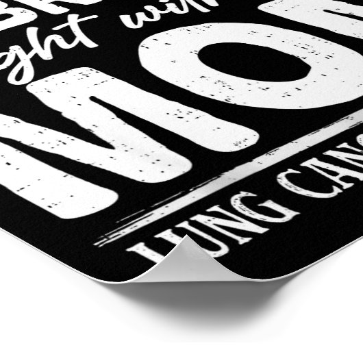 Mom Lung Cancer Awareness White Ribbon Family Supr Poster (Ecke)