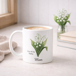 Mom May Birth Flower Lily of the Valley  Kaffeetasse