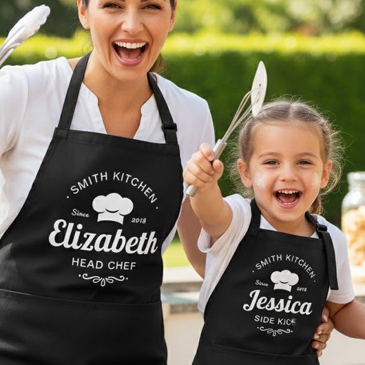 Mom & Mini Chef Personalized Apron Set Schürze