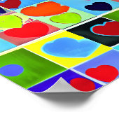 Mom modern abstract cute pop art hearts poster (Ecke)