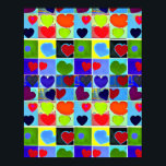 Mom modern abstract cute pop art hearts poster<br><div class="desc">Show your mom some love because she is all heart. Tell your mommy that she is the best,  the greatest mom that every lived with this vibrant poster of modern pop art hearts. You can also gift this to your best friends,  other family members or to yourself.</div>