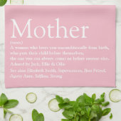 Mom Mother Definition Quote Pink Geschirrtuch (Gefaltet)