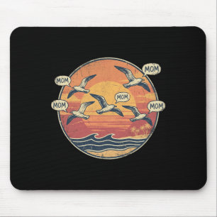 MOM Möwen rufen lustigen Strand Sonnenuntergang Vi Mousepad