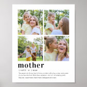 Mom, Mum, Mother Definition Mother's Day 4 Photo Poster (Vorne)