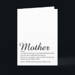 Mom, Mum, Mother Definition World's Best Ever Card Feiertagskarte<br><div class="desc">Personalise for your special Mom,  Mum,  Mummy,  Mother or Mamá to create a unique gift for Mother's day,  birthdays,  Christmas,  baby showers,  or any day you want to show how much she means to you. A perfect way to show her how amazing she is every day. Designed by Thisisnotme©</div>