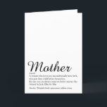 Mom, Mum, Mother Definition World's Best Ever Card Feiertagskarte<br><div class="desc">Personalise for your special Mom,  Mum,  Mummy,  Mother or Mamá to create a unique gift for Mother's day,  birthdays,  Christmas,  baby showers,  or any day you want to show how much she means to you. A perfect way to show her how amazing she is every day. Designed by Thisisnotme©</div>