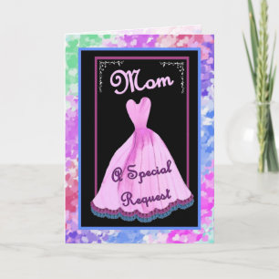 MOM - Mutter der Braut Einladung - ROSA Kleid