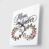 Mom, My Forever Quadratische Wanduhr (Winkel)