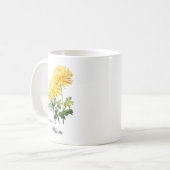 Mom November Birth Flower Chrysanthemum Kaffeetasse (Vorderseite Links)