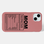 Mom Nutrition Facts Pattern Mother Day Pink Color Case-Mate iPhone Hülle (Rückseite (Horizontal))