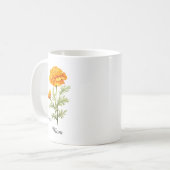 Mom October Birth Flower Marigold Kaffeetasse (Vorderseite Links)