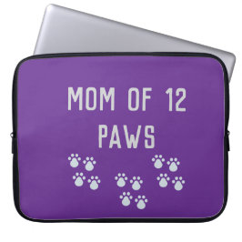 Mom of 12 paws laptopschutzhülle