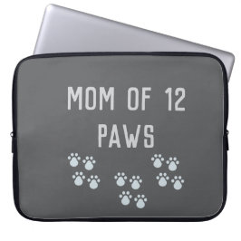 Mom of 12 paws laptopschutzhülle
