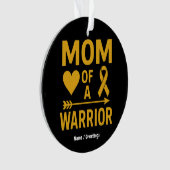 Mom of a Warrior Childhood Cancer Awareness Design Ornament (Vorderseite)