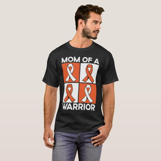 Mom Of A Warrior Support Squad Leukemia Awareness T-Shirt (Vorne ganz)