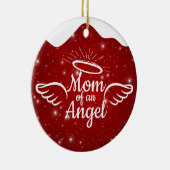Mom of an Angel Golden Christian Christmas 👼🏻 🎄 Keramik Ornament (Rechts)
