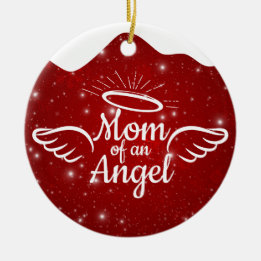 Mom of an Angel Golden Christian Christmas 👼🏻 🎄 Keramik Ornament