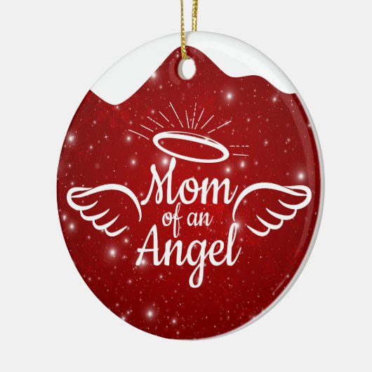 Mom of an Angel Golden Christian Christmas 👼🏻 🎄 Keramik Ornament (Links)