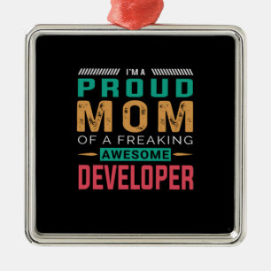 Mom Of Awesome Developer Ornament Aus Metall
