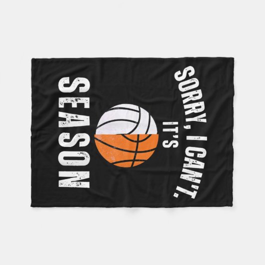 Mom Of Both Sorry I Can't It's Basketball Volleyba Fleecedecke (Vorderseite (Horizontal))