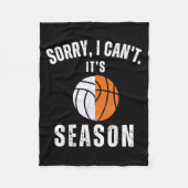 Mom Of Both Sorry I Can't It's Basketball Volleyba Fleecedecke (Vorderseite)